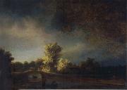 REMBRANDT Harmenszoon van Rijn Landscape with a Stone Bridge oil painting picture wholesale